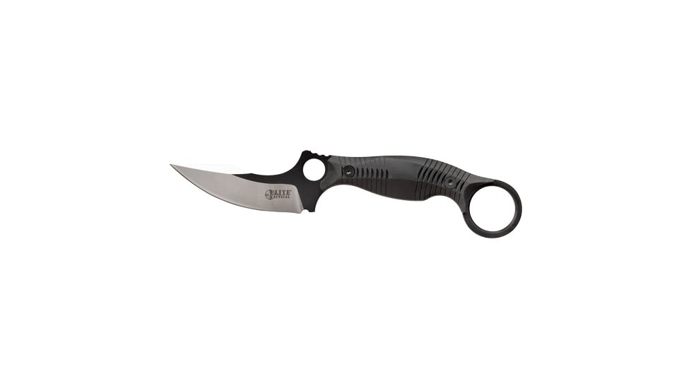 Elite Tactical Rout Fixed Blade Knife, 3.25 in, Stainless Steel, Black, ETFIX007BK