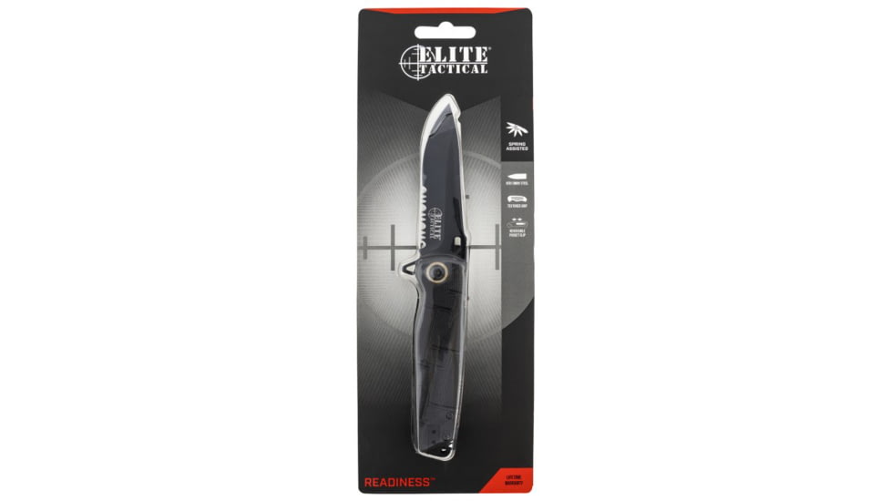 Master Cutlery Readiness Serrated Fixed Blade Knife, 3.5 in, ETA001BKSCS
