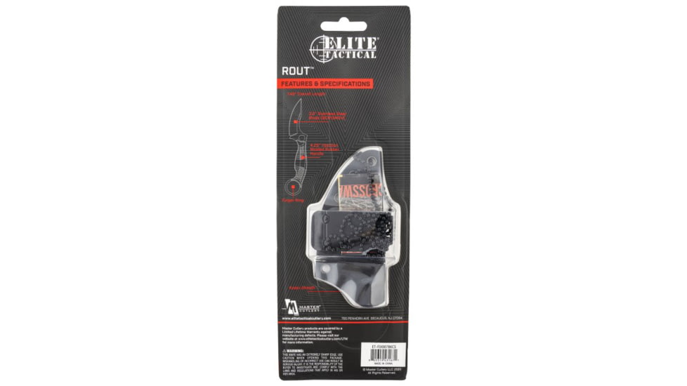 Master Cutlery Rout Reverse Karambit Fixed Blade Knife, 3.2 in, Karambit, ETFIX007BKCS