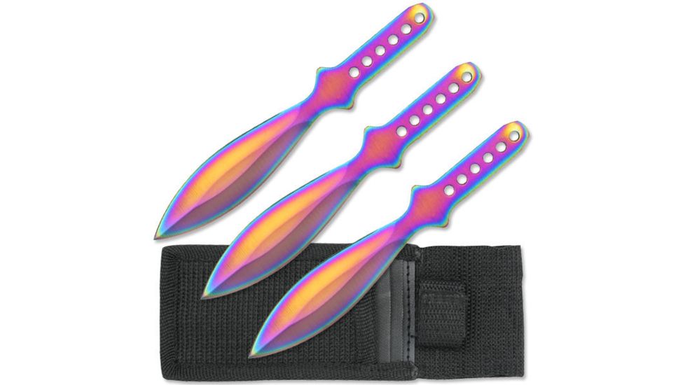 Master Cutlery Tactical, 6in, Stainless Steel Blade, Rainbow Stainless Steel Handle RC-001RB