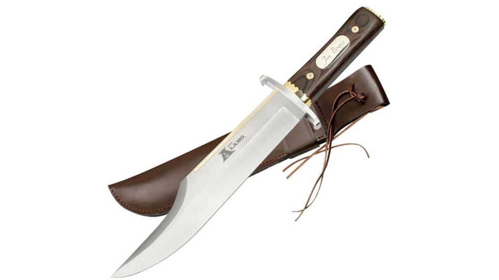 Master Cutlery The Alamo Bowie Knife, Wood Handle, Plain MC-AB01
