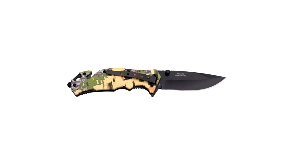 Master USA Drop Point Spring Assisted Knife, 3.5 in, 3Cr13 Stainless Steel Stainless Steel, Digital Camo, MU-A001DC
