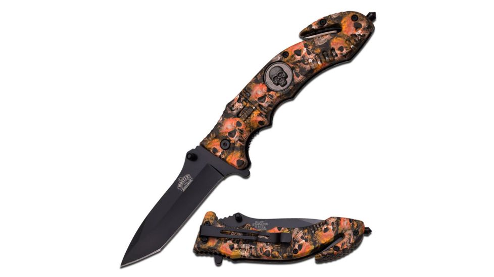 Master USA Folding Blade, 3.75in, Stainless Steel Blade, Desert Tan Nylon Fiber Camo Handle MU-A031TN