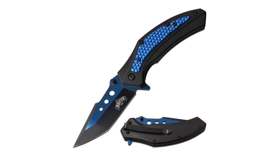 Master USA MU-A077BL 3CR13 Steel Blade ABS Handle Folding Knife MU-A077BL