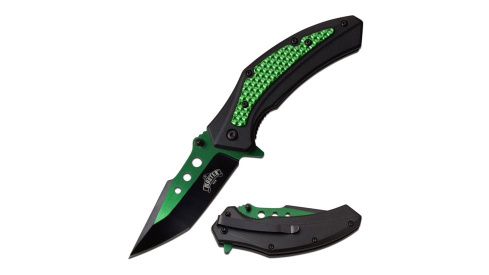 Master USA MU-A077GN 3CR13 Steel Blade ABS Handle Folding Knife MU-A077GN