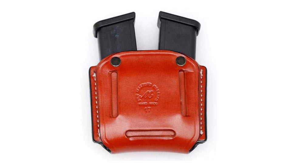 Master's Holsters Double Mag Case IWB Holster, Beretta/Heckler &amp; Koch/Ruger/SIG Sauer/Smith &amp; Wesson/Springfield Armory/Glock, 9mm/.40, Ambidextrous, Double Stack, Brown, 2089BRN