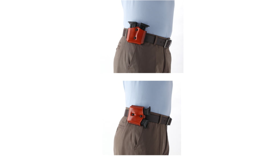 Master's Holsters Double Mag Case IWB Holster, Beretta/Heckler &amp; Koch/Ruger/SIG Sauer/Smith &amp; Wesson/Springfield Armory/Glock, 9mm/.40, Ambidextrous, Double Stack, Brown, 2089BRN
