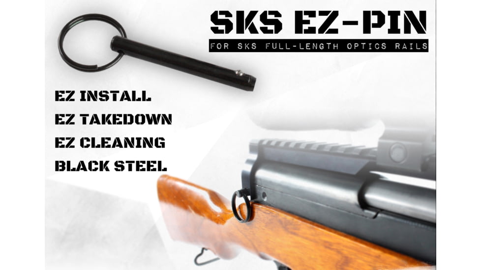 Matador Arms EZ-Pin, Matador Arms SKS Optics Rail, 1in Length, Black, MAC720