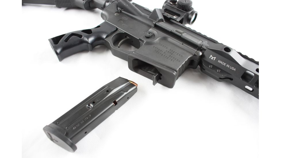 Matador Arms Mag-X Magwell Adapter, AR-15 Mil-Spec Lowers, Glock G17/ G19, 9mm Luger, Anodized, Black, MAC138