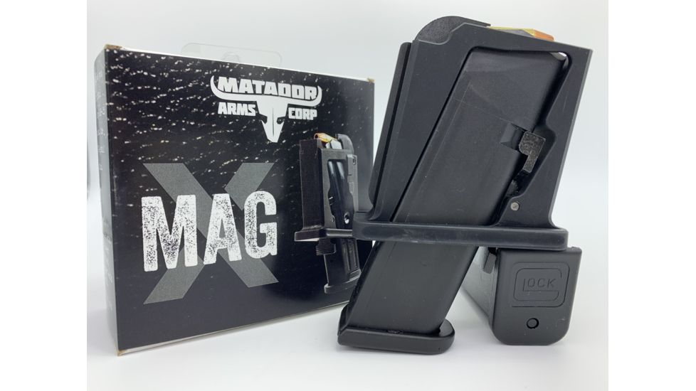 Matador Arms Mag-X Magwell Adapter, AR-15 Mil-Spec Lowers, Glock G17/ G19, 9mm Luger, Anodized, Black, MAC138