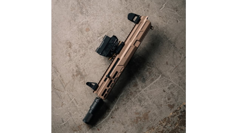 Matador Arms MAT-9 AR-9 9mm 7.825in Roller Delayed Upper Reciever, 4150 Lightweight Nitrided Barrel, 1-10 Twist, 1/2x28 Threads, FDE, MAT9-U-FDEOP