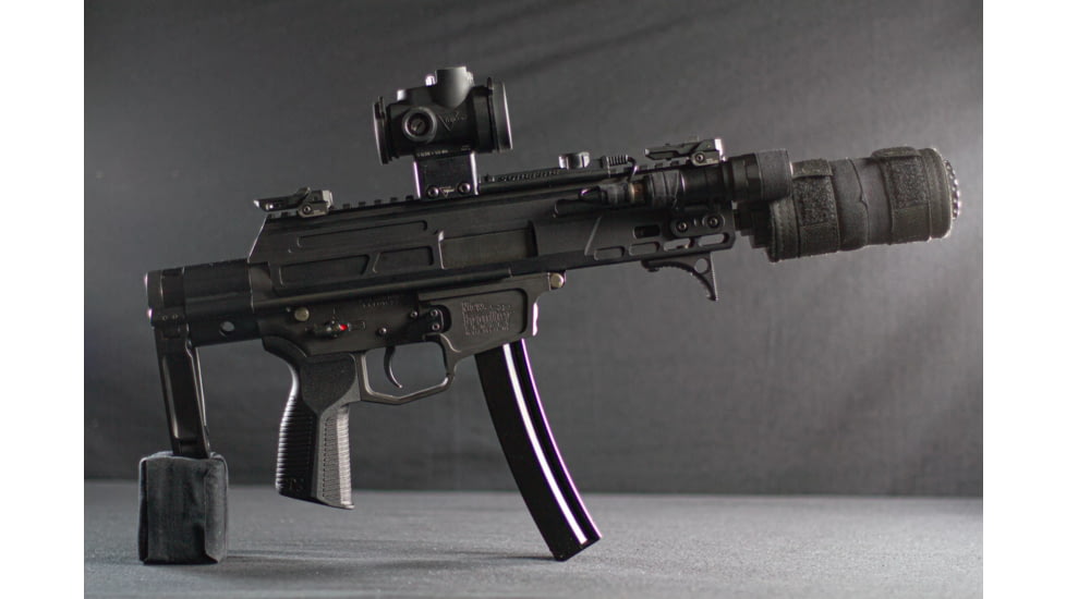 Matador Arms MAT-9K AR-9 9mm 5in Roller Delayed Upper Reciever, 4150 Lightweight Nitrided Barrel, 1-10 Twist, 1/2x28 Threads, Black, MATK-U-BLKOP