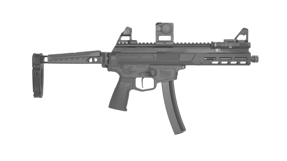 Matador Arms MAT-9K AR-9 9mm 5in Roller Delayed Upper Reciever, 4150 Lightweight Nitrided Barrel, 1-10 Twist, 1/2x28 Threads, Black, MATK-U-BLKOP