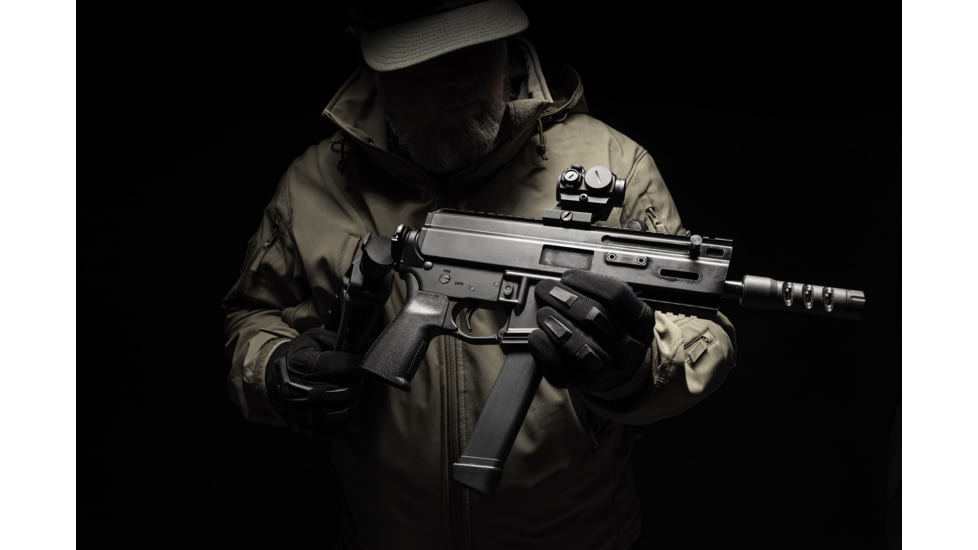 Matador Arms Upper Receiver, Montgo-9, 9mm, 5.5in, 4140 Nitrided, Blowback, 1/2x28in, Anodized, Black, MAC176