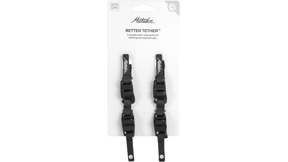 Matador Better Tether Gear Straps, 2-Pack, Charcoal, MATTH2M2001G