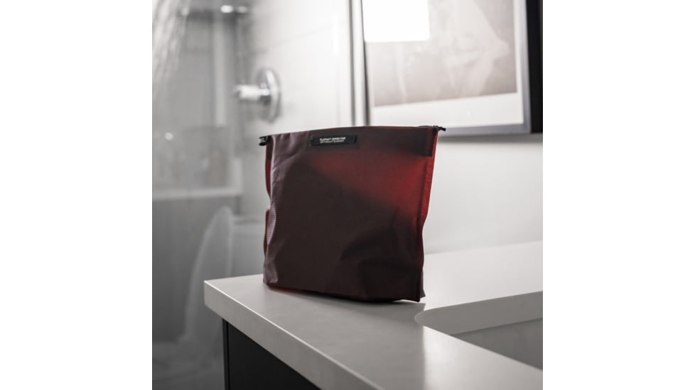 Matador FlatPak V2 Zipper Toiletry Case, Garnet Red, MATFP2Z001R