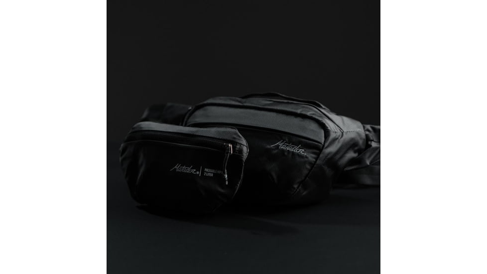 Matador On-Grid Packable Hip Pack, Charcoal/Black, 2 liter, MATOGHP01BK