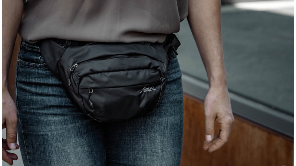 Matador On-Grid Packable Hip Pack, Charcoal/Black, 2 liter, MATOGHP01BK