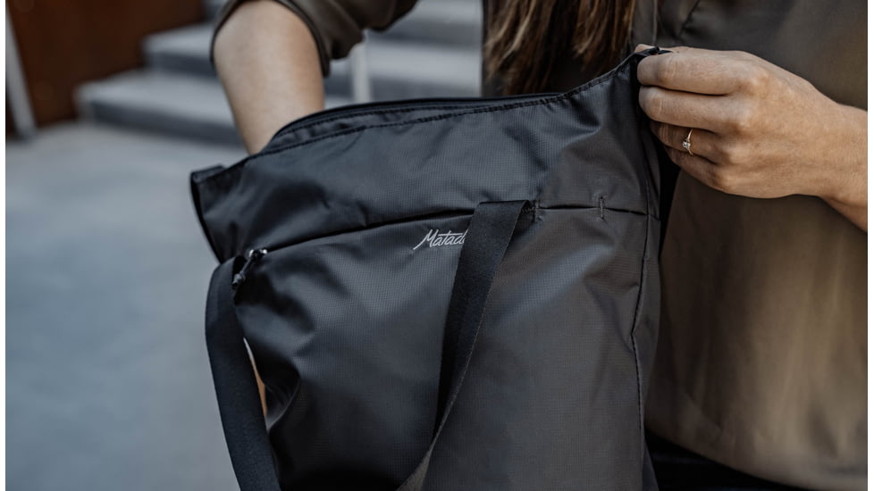 Matador On-Grid Packable Tote, Charcoal/Black, 16 liter, MATOGT01BK