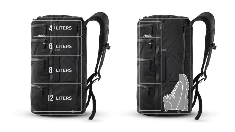 Matador Segmented Backpack, Charcoal/Black, 30 liter, MATSEG30001BK