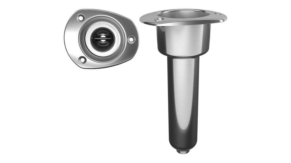 Mate Series Stainless Steel 0 Rod &amp; Cup Holder - Drain - Oval Top 72512