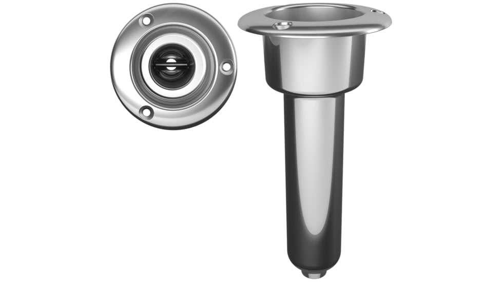 Mate Series Stainless Steel 0 Rod &amp; Cup Holder - Drain - Round Top 72503