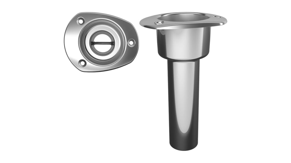 Mate Series Stainless Steel 0 Rod &amp; Cup Holder - Open - Oval Top 72515