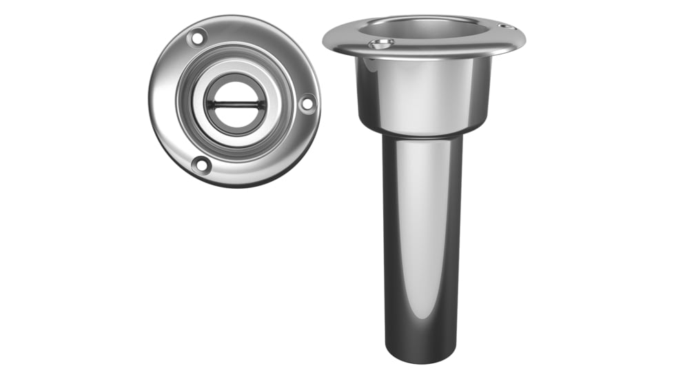 Mate Series Stainless Steel 0 Rod &amp; Cup Holder - Open - Round Top 72506