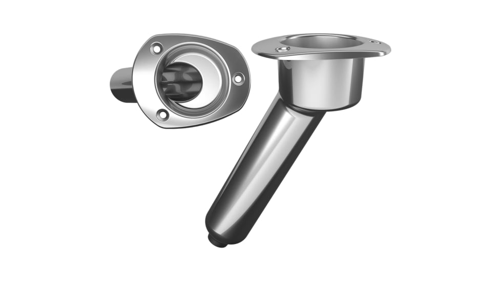 Mate Series Stainless Steel 30 Rod &amp; Cup Holder - Drain - Oval Top 72510