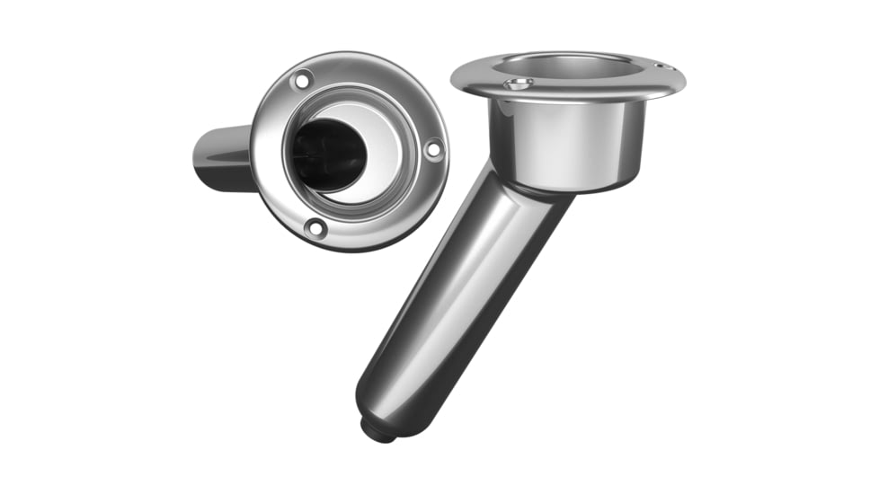 Mate Series Stainless Steel 30 Rod &amp; Cup Holder - Drain - Round Top 72501