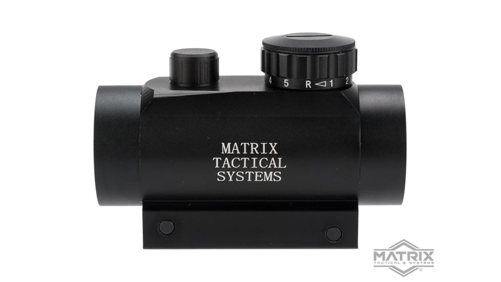 Matrix 1x30mm Military Style Illuminated Red/Green Dot Sight Scope w/QD Weaver Base, Black, RD1x30R&amp;G Dot