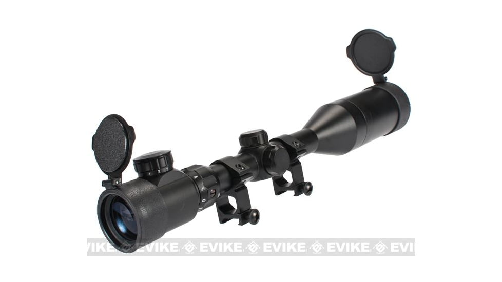 Matrix 3-9x50mm Illuminated Reticle Sniper Scope, Black, 3-9X50E Black