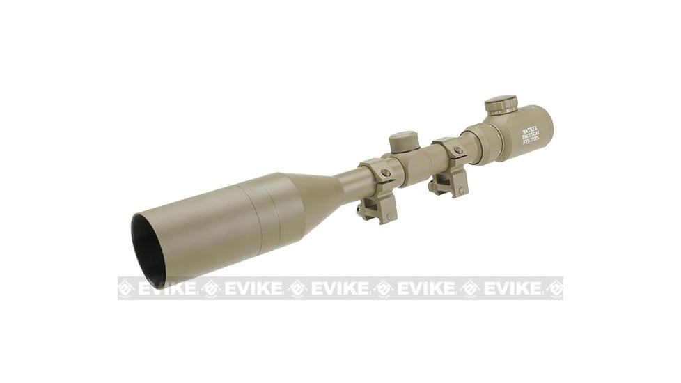 Matrix 3-9x50mm Illuminated Reticle Sniper Scope, Tan, 3-9X50E Tan