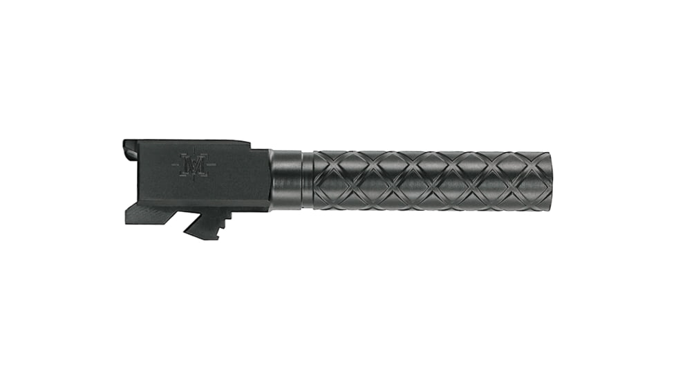 Matrix Arms Glock 19/MX19 Barrel Flush Cut Barrel w/Diamond Fluting,1-16 RH Twist, Black-DLC Coating, Black, Compact, B19G3FDB