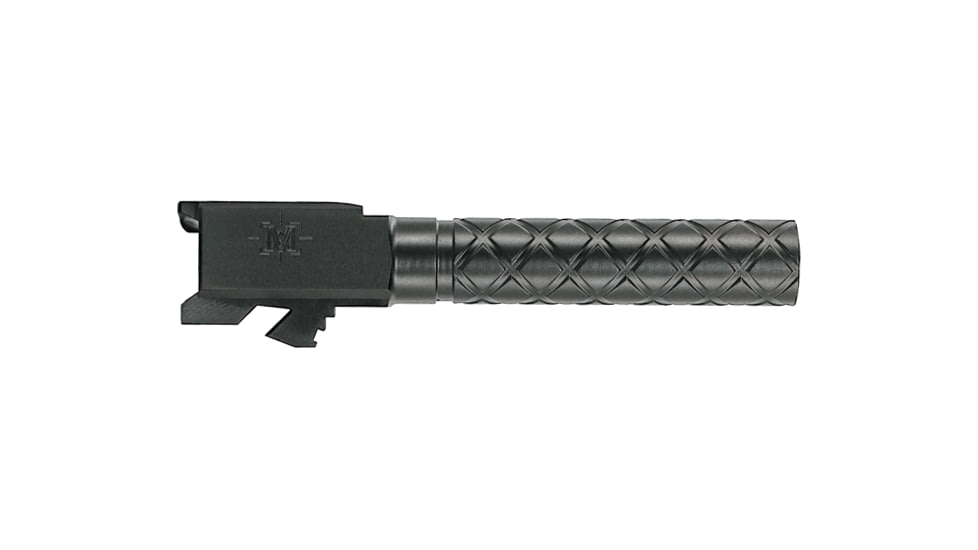 Matrix Arms Elite Flush Cut Diamond Fluting Threaded Pistol Barrel, MX19/Glock 19, 1-16 RH Twist, 1/2x28, Black-DLC Coating, Black, B19G3SDB