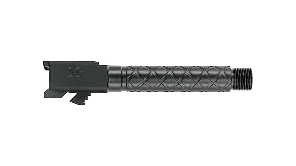 Matrix Arms Fluted Threaded Pistol Barrel, MX19/Glock 19 Gen 1-4, 4.452 in, 1-16 Twist, 1/2x28, Black, B19G3TDB