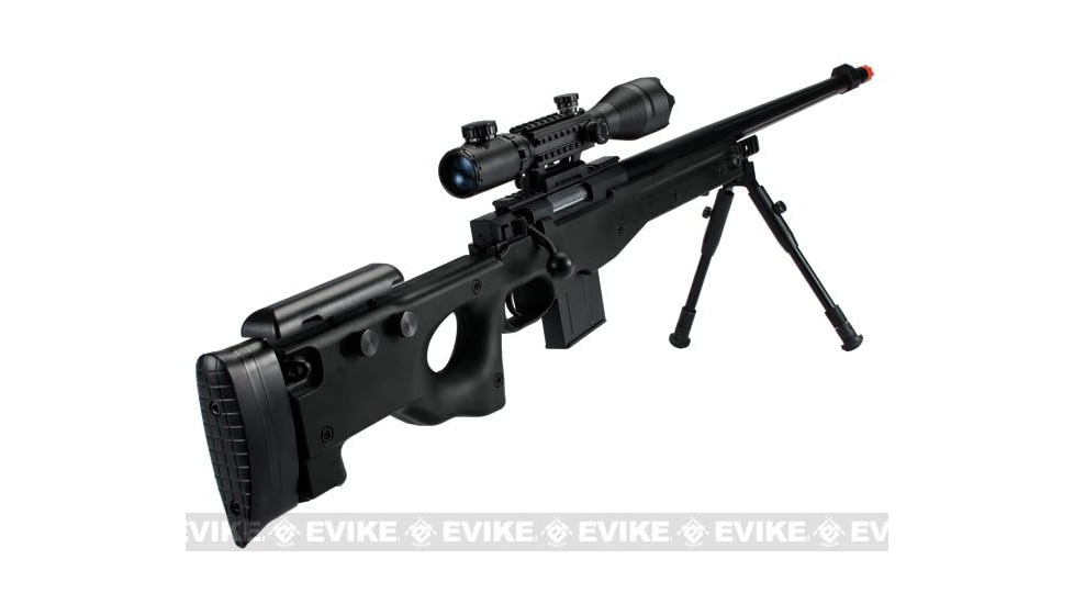 Matrix L96 Marui Clone AWS Bolt Action Airsoft Sniper Rifle w/Scope, Black, 4402C-BK