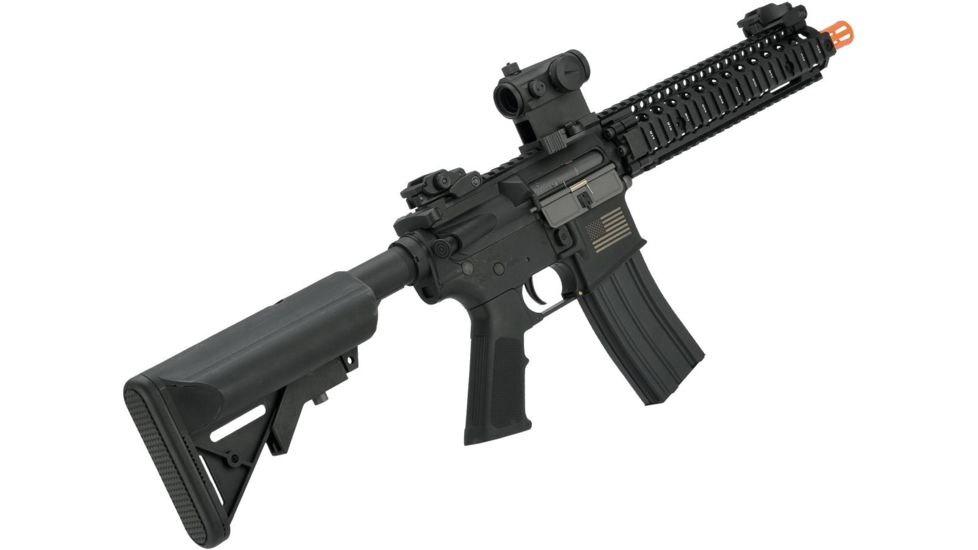 Matrix Sportsline M4 RIS Airsoft AEG Rifle w/G2 Micro-Switch Gearbox, RIS 9in, Black, Large, ST-AEG-269-BK