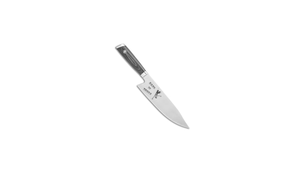 Mattia Borrani Mattia Borrani Production 8" Bowie Chef Kitchen Knife Satin Hang In There, Black, VG10, adult, BHQ-118684