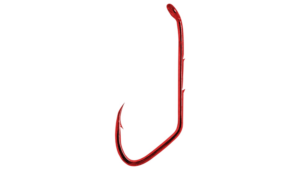 Matzuo Baitholder Sickle Down Eye Hook, Red Chrome, Size 8, 25 Pack, 140062-8