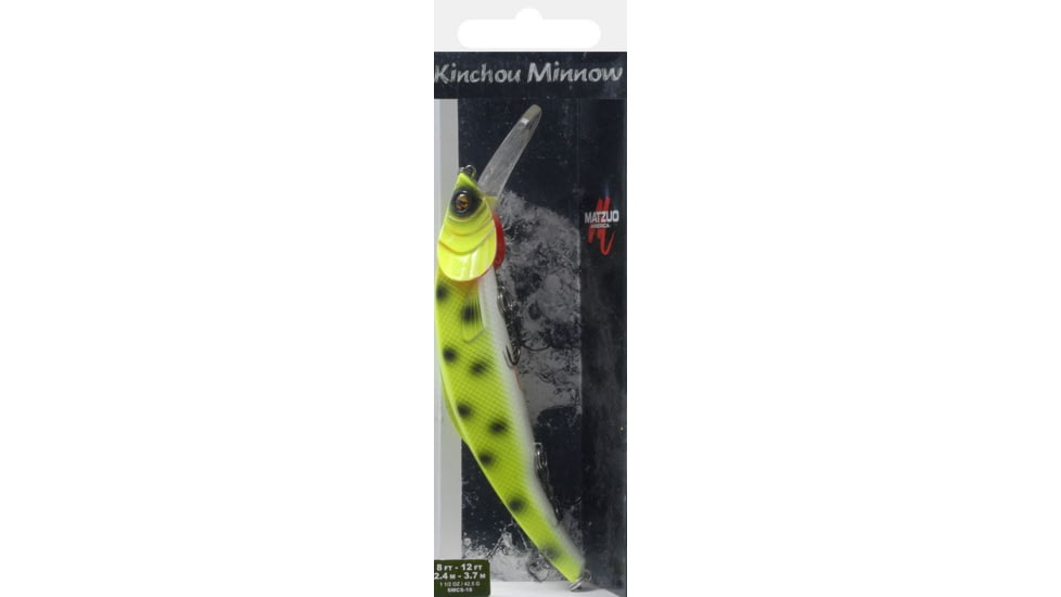 Matzuo Kinchou Minnow Pike/Muskie Series Bait,7.5in,Yellow Spots 114613