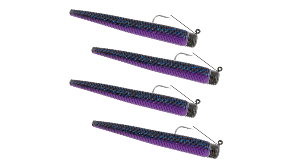 Matzuo Weedless Ned Rig 1/8oz PurpleHaze 4pk, MZMFW18-PH