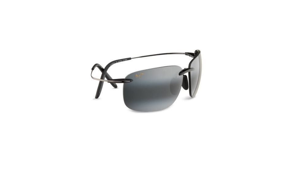 Maui Jim 526 02 Olowalu Black And Gunmetal Frame Grey Lens Sunglasses