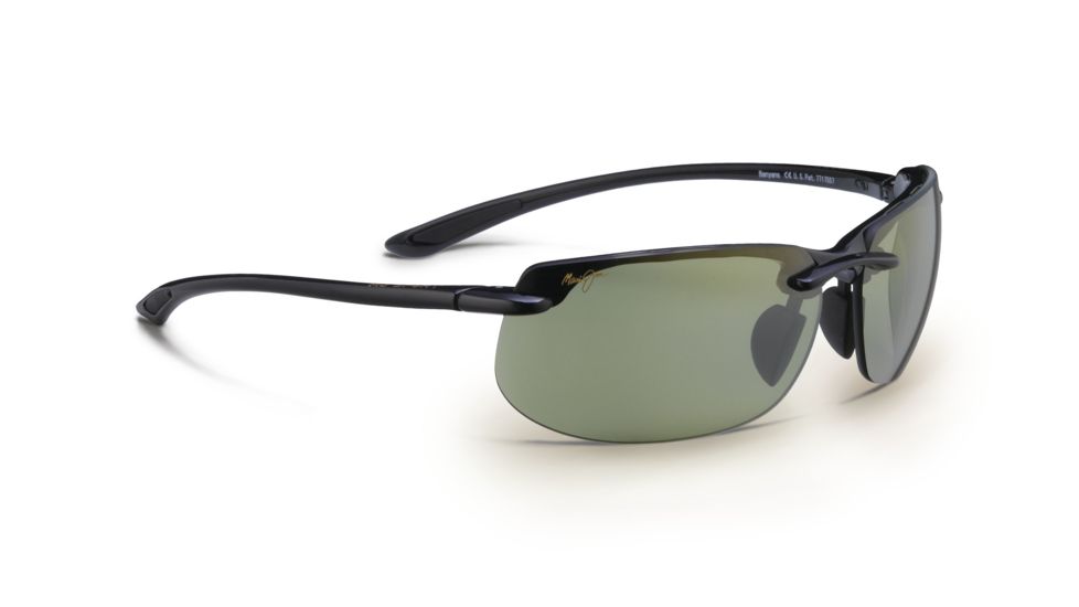 Maui Jim Banyans Sunglasses w/ Gloss Black Frame and Maui HT Lenses - HT412-02