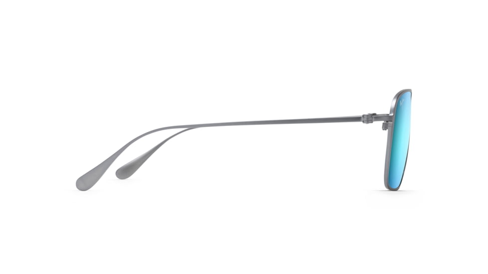 Maui Jim Beaches Polarized Aviator Sunglasses, Dove Grey Frame, Blue Hawaii Lens, Dove Grey B541-27A