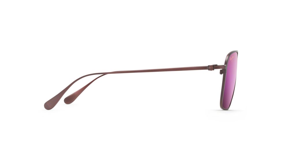 Maui Jim Beaches Polarized Aviator Sunglasses, Matte Brushed Burgundy Frame, Maui Sunrise Lens, Matte Brushed Burgundy P541-07M