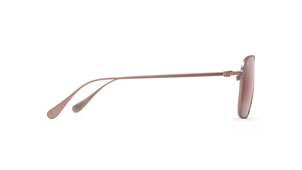 Maui Jim Beaches Polarized Aviator Sunglasses, Satin Brown Red Frame, Maui Rose Lens, Satin Brown Red R541-19A