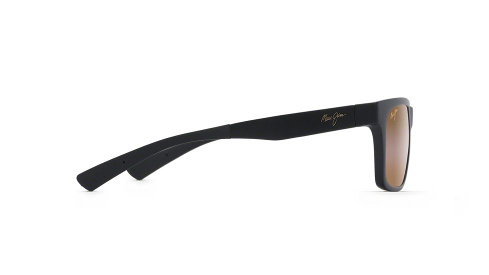 Maui Jim Boardwalk Polarized Square Sunglasses, Matte Black Frame, HCL Bronze Lens, Matte Black H539-2M