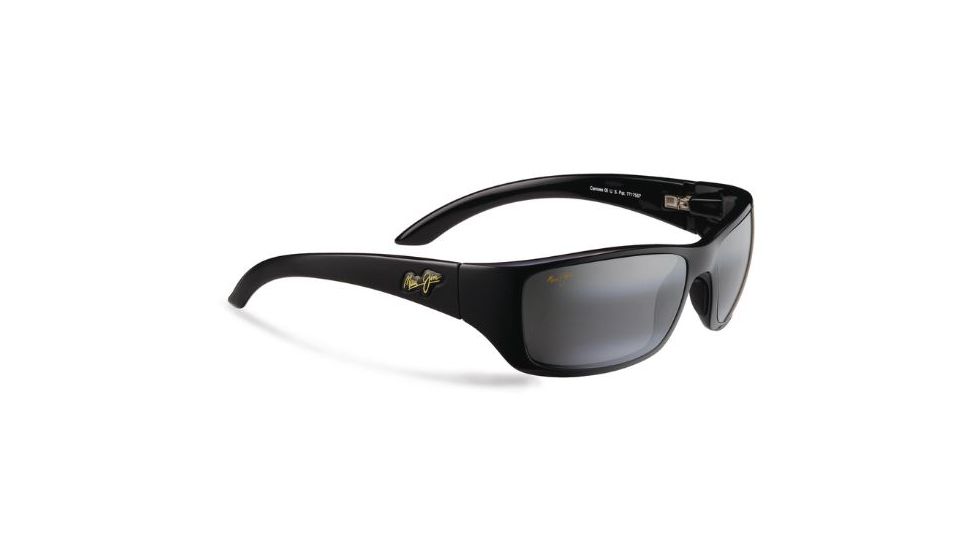 Maui Jim Canoes Sunglasses, Gloss Black Frame, Neutral Grey Lenses 208-02