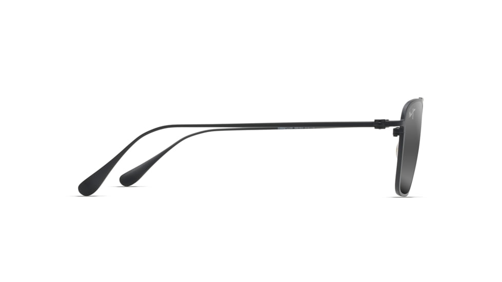 Maui Jim Ebb &amp; Flow Polarized Aviator Sunglasses, Black Matte Frame, Neutral Grey Lens, Black Matte 542-2M